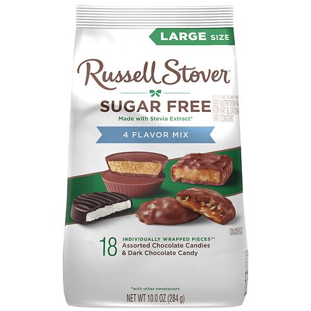 Russell Stover Sugar Free Assorted Chocolate Candy 4 Flavor Mix