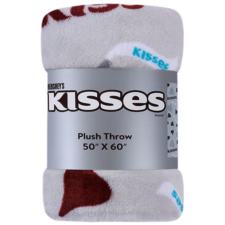 Crest Mills Hershey's Printed Plush Throws Tossed Kisses