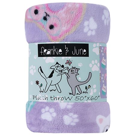 Crest Mills Printed Plush Throw, Cat Treats