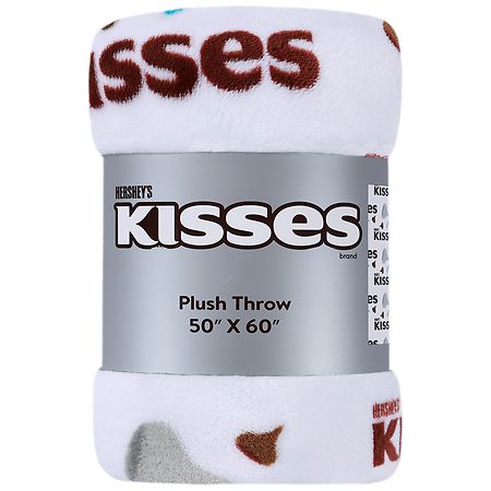 Crest Mills Hershey's Printed Plush Throws Classic Kisses