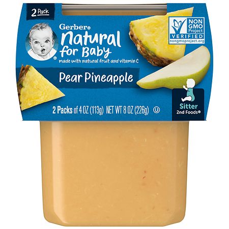 Gerber Natural For Baby 2nd Foods Baby Food Pear Pineapple