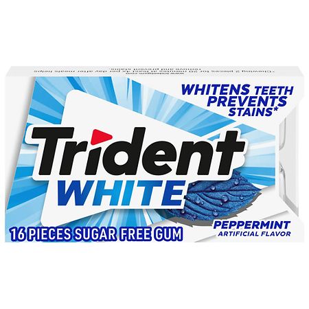 Trident White Chewing Gum Peppermint