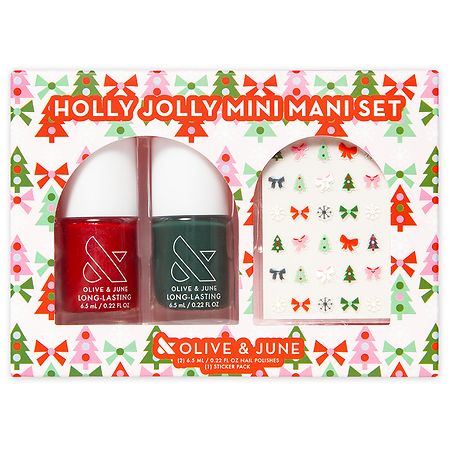 Olive & June Holly Jolly Mini Mani Set