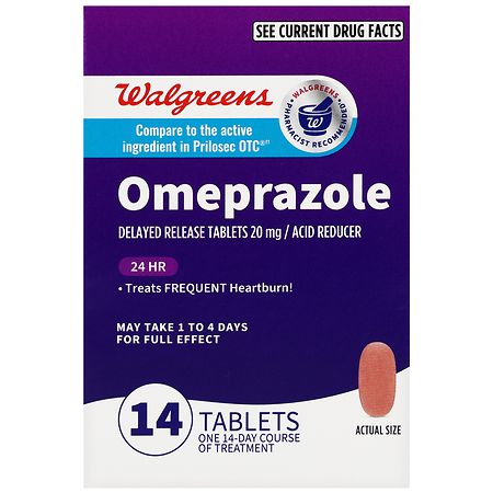 Walgreens Omeprazole 20 mg 24 Hour Acid Reducer Tablets