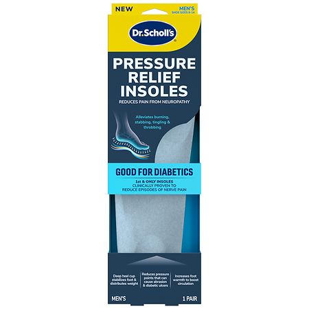 Dr. Scholl's Pressure Relief Trim to Fit Insoles for Men Good for Diabetics Size 8-14