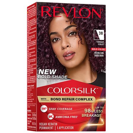 Revlon ColorSilk Bond Repair Complex Permanent Hair Color 38 Vibrant Violet