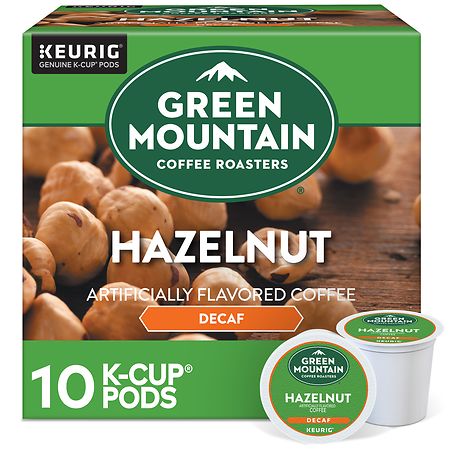 Green Mountain Coffee Decaf Hazelnut, Light Roast Coffee Pods