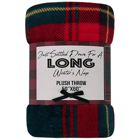 Crest Mills Printed Plush Throws McGee Plaid