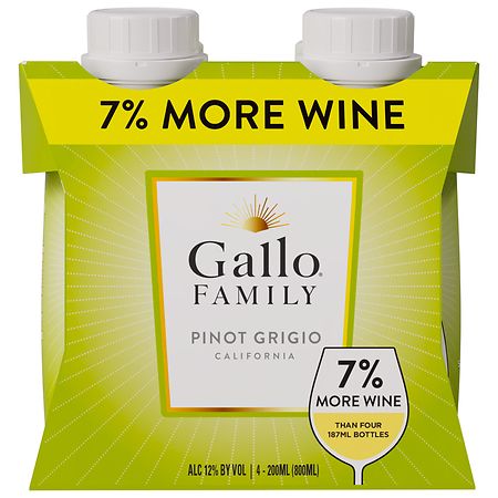 Gallo Family Vineyards Pinot Grigio White Wine Boxes, 12% Alc/ Vol