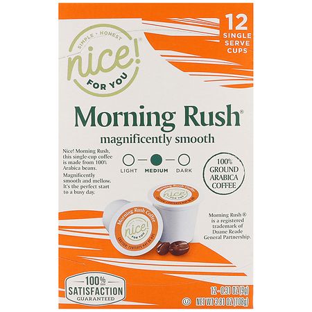 Nice! For You Morning Rush Coffee Single Serve Cups Morning Rush