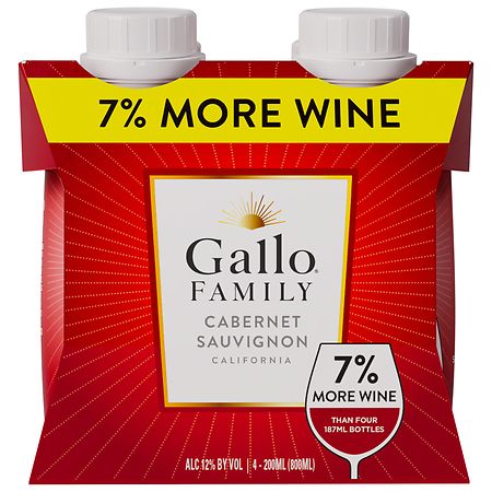 Gallo Family Vineyards Cabernet Sauvignon Red Wine Boxes, 12% Alc/ Vol
