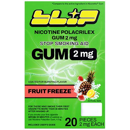 Blip Products 2 mg Nicotine Gum Fruit Freeze