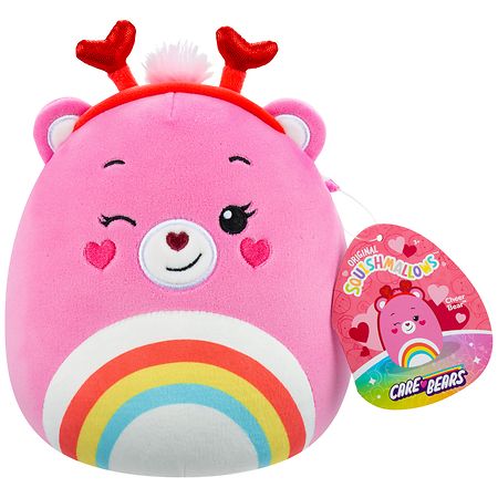 Squishmallows Valentine's Care-Bears Plush - Cheer Bear 8 Inch