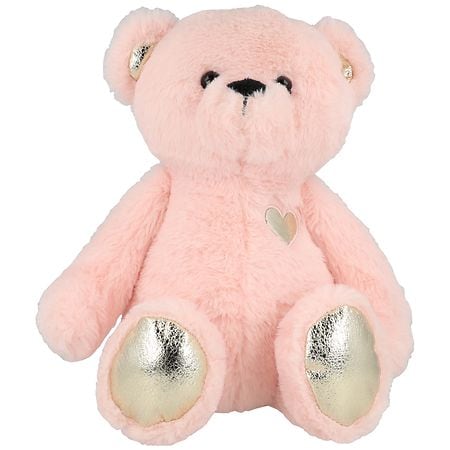 Playright Crackle Bear Plush 11 In Pink
