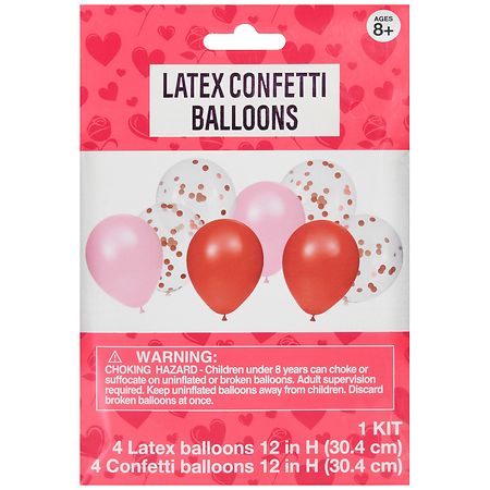 Festive Voice Latex Confetti Balloons Assorted