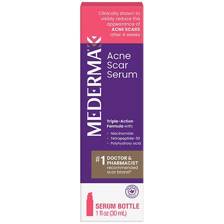 Mederma Acne Scar Serum with Niacinamide & PHA for Dark Spots and Acne Marks