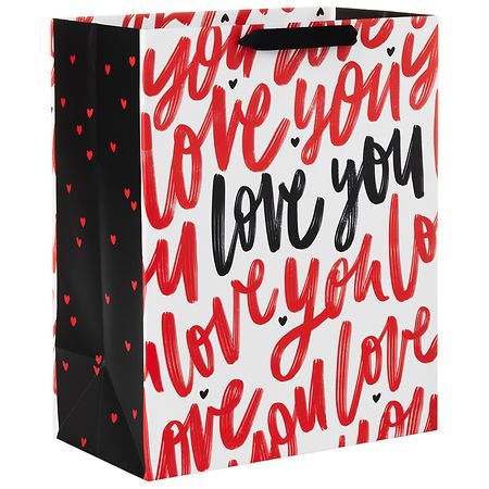 Hallmark Valentine's Day Gift Bag Red & Black Love You