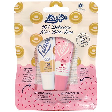 Lanolips 101 Mini Bites Duos Glazed Donut & Raspberry Shortcake
