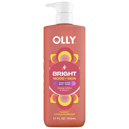 OLLY Bright Mood + Skin Vitamin-Infused Body Wash Pump Bottle Radiant Citrus Currant