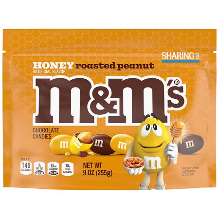 M&M's Honey Roasted Peanut Chocolate Candy, Resealable Bag