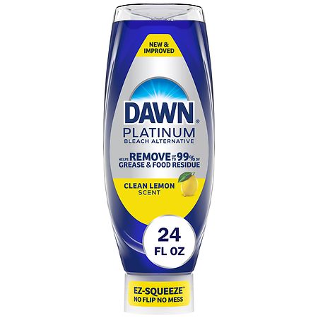 Dawn Platinum EZ Squueze Dish Soap Bleach Alternative Clean Lemon