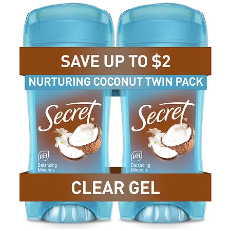Secret Fresh Clear Gel Antiperspirant and Deodorant for Women Coconut