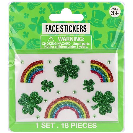 Festive Voice St. Patrick's Day Face Stickers