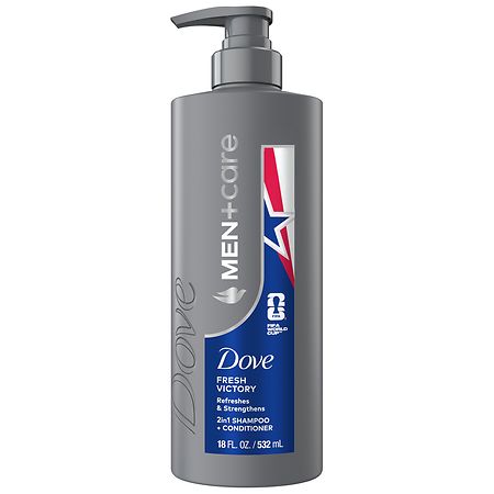 Dove Men+Care 2-In-1 Shampoo + Conditioner Pump Bottle Fresh Victory