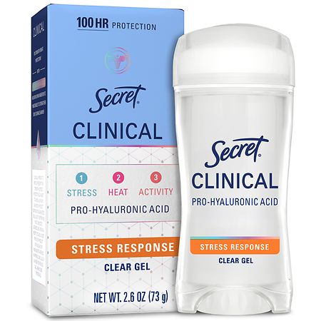 Secret Clinical Strength Antiperspirant Deodorant for Women, 100HR Sweat & Odor Protection Stress Response