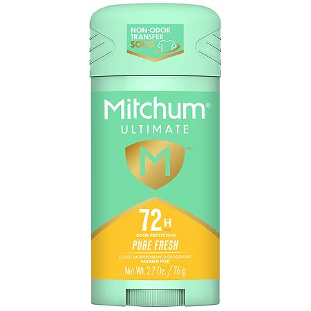 Mitchum Ultimate 72H Odor Protection Women's Antiperspirant & Deodorant Invisible Solid Pure Fresh