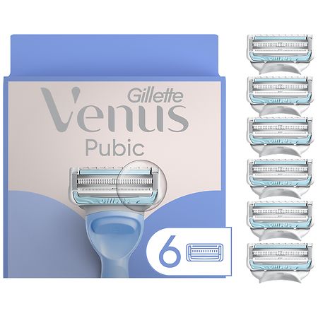 Gillette Venus Pubic Hair & Skin Razor Blade Refills, Bikini Line Razor Heads