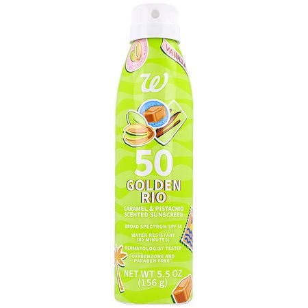 Walgreens Golden Rio Sunscreen Spray SPF 50 Caramel & Pistachio