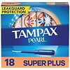 Tampax Pearl Tampons Unscented, Super Plus Absorbency-0