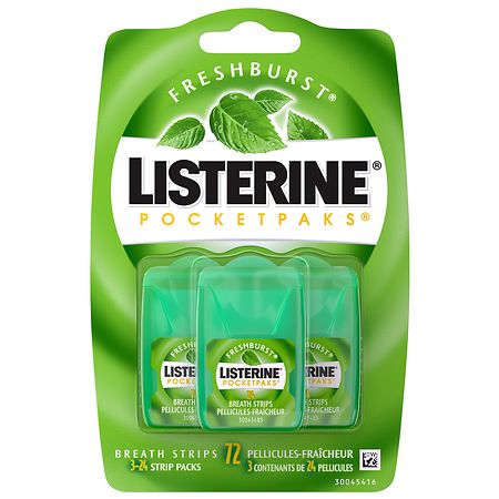 Listerine Pocketpaks Breath Freshener Strips Spearmint