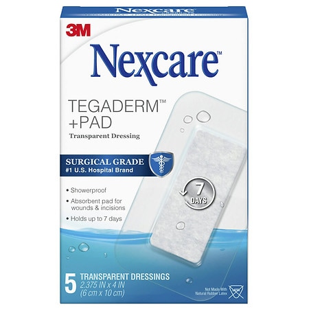 Nexcare Pad Transparent Dressing, 2 3/ 8 in x 4 in