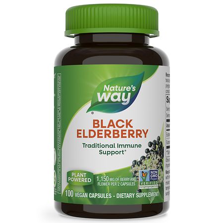 Nature's Way Black Elderberry Vegan Capsules