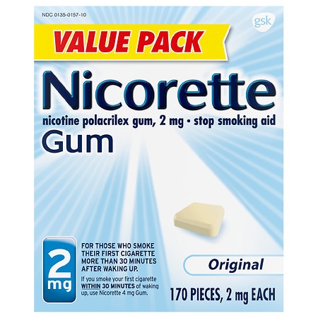 Nicorette Nicotine Gum to Stop Smoking, 2mg Original
