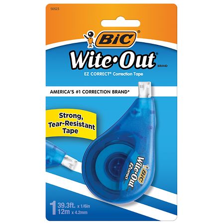 Wite-Out Correction Tape, Clean & Easy to Use Tear-Resistant Tape 39.3 Feet