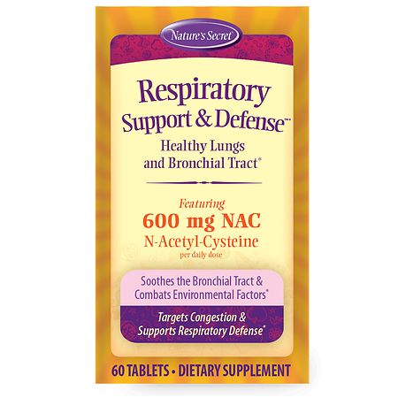 Nature's Secret Respiratory Support & Defense 600mg NAC