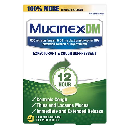 MucinexDM 12 Hour Cough & Chest Congestion Tablets