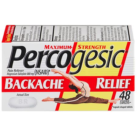 Percogesic Maximum Strength Backache Relief, Coated Caplets