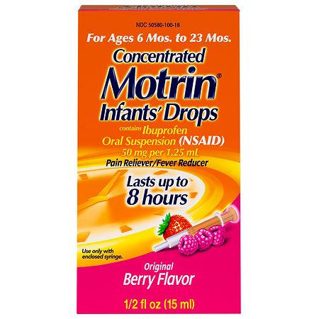 Infants' Motrin Infants' Concentrated Drops, Fever Reducer, Ibuprofen Berry