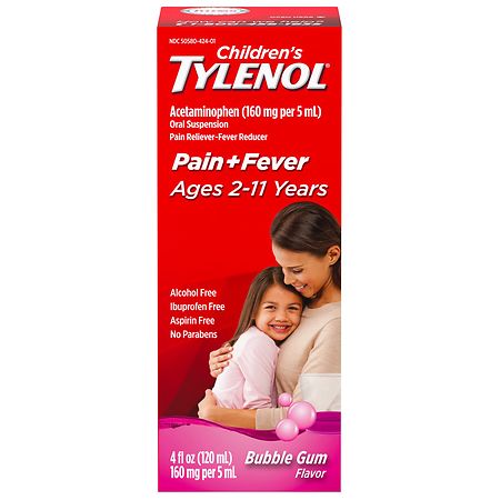 Children's TYLENOL Pain + Fever Relief Medicine Bubble Gum