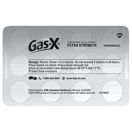 Gas-X Extra Strength Gas Relief Chewable Tablets Cherry Walgreens