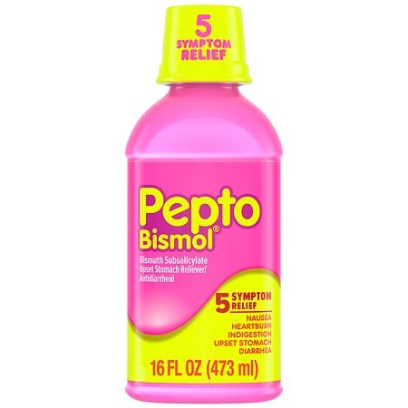 Pepto-Bismol Liquid for Nausea, Heartburn, Indigestion, Upset Stomach and Diarrhea Relief Original