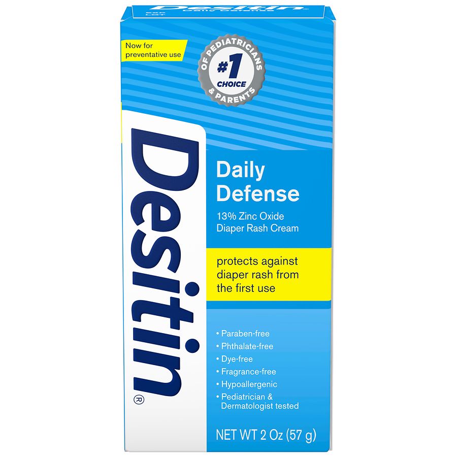 Desitin Daily Defense Baby Diaper Rash Cream with 13% Zinc Oxide Barrier Cream Travel Size