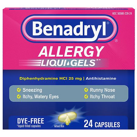 Benadryl Allergy Dye-Free Capsules