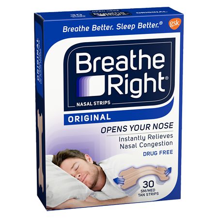Breathe Right Original Tan Small/ Medium Nasal Strips Small/ Medium Tan