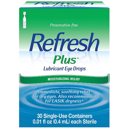 Refresh Moisturizing Relief Lubricant Eye Drops Preservative-Free