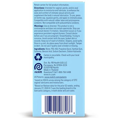 K-Y Water Based Liquid Personal Lubricant | Walgreens